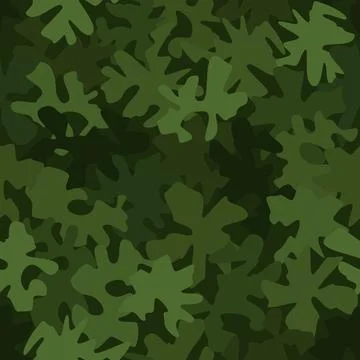Green camouflage pattern background seamless vector illustration Illustrazione stock