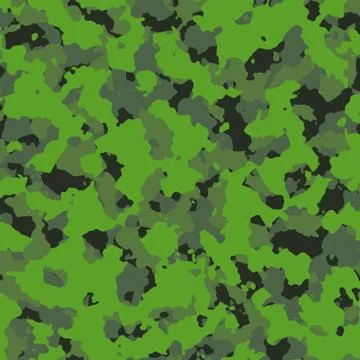 Green camouflage seamless pattern Stock Illustration