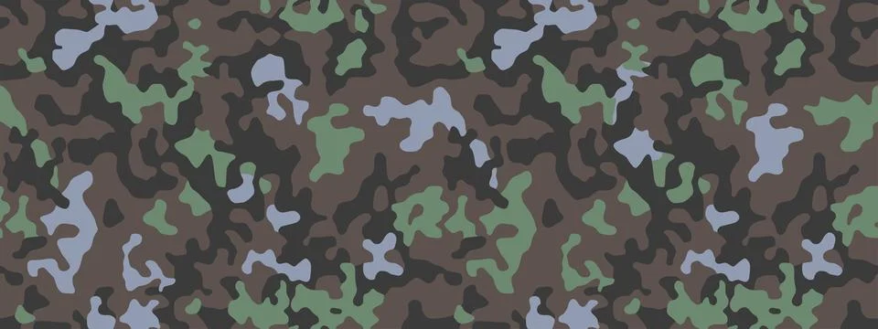 Green camouflage seamless pattern. Vector camo background Illustrazione stock
