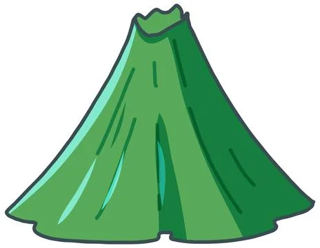 Green Camping Tent Doodle Vector Illustration Stock Illustration