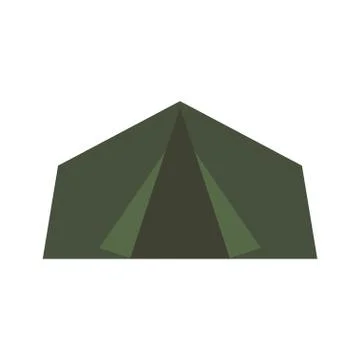 Green Camping Tent. Illustrazione stock