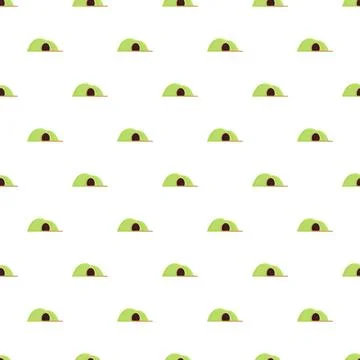 Green camping tent pattern for outdoor adventures Stock Illustration