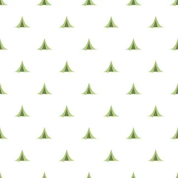 Green camping tent pattern for outdoor adventures Stock Illustration