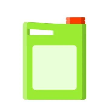 Green can with cleaner soap in flat style on white, stock vector illustration Stock Illustration