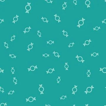 Green Candy icon isolated seamless pattern on green background. Vector 스톡 일러스트