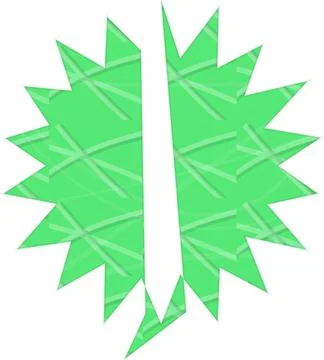 Green cannabis leaf explosion style icon Stock Illustration
