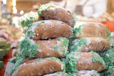 Green Cannoli Stock Photos