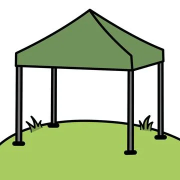 Green Canopy Tent Stock Illustration