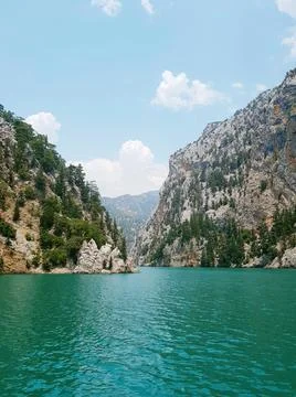Green Canyon lake in Turkey. Mountain river Stock Photos