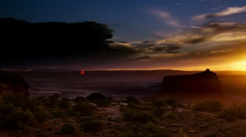 Green Canyon sunset Video stock 26137003