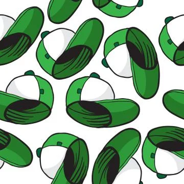 Green cap pattern Stock Illustration