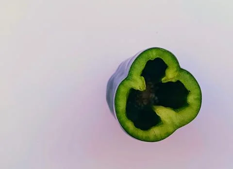 Green capsicum on a white background Stock Photos
