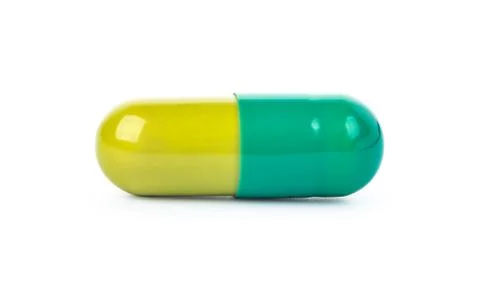 Green capsule isolated Stock Photos