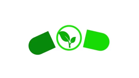 Green Capsule with Leaf Emerging Symbolizing Natural Health and Wellness Stock Footage 324699795