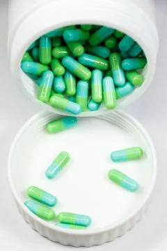 Green capsules Stock Photos