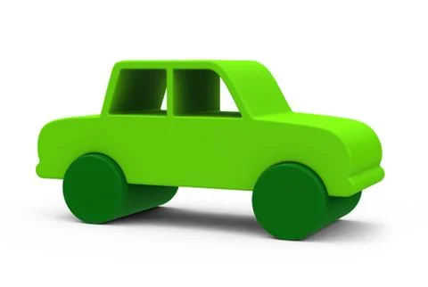 The green car Illustrazione stock