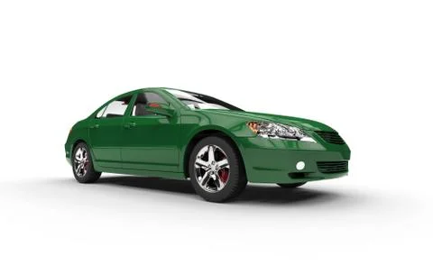 Green Car Stock Illustration