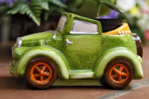 The green car Stock Photos