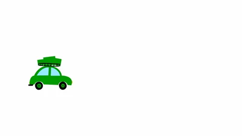 Green car ride white Video stock 210718878