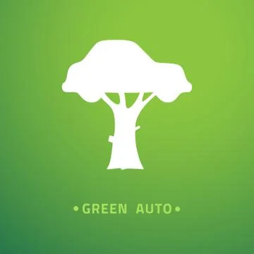 Green Car Vector logo design Illustrazione stock