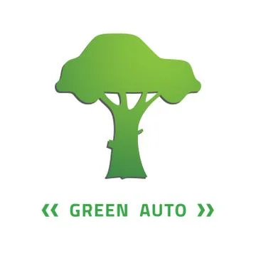 Green Car Vector logo design Stock Illustration