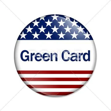 Green card button Stock-Illustration