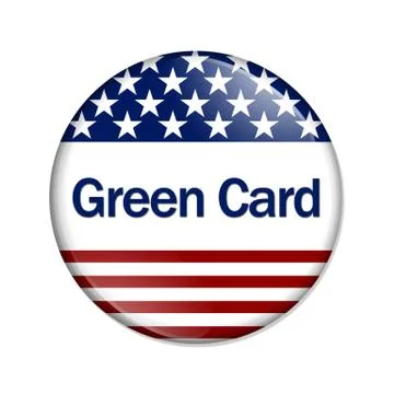 Green card button Stock Illustration