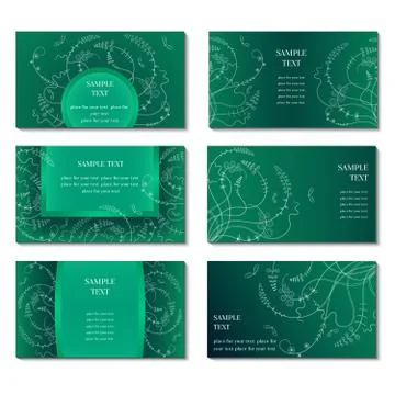 Green card flower Stock Illustration
