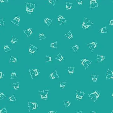 Green Cargo ship with boxes delivery service icon isolated seamless pattern on Stock Illustration