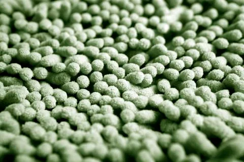 Green carpet fabric items Stock Photos