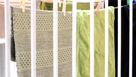 Green carpets are drying, moving by the wind Stock Footage 153899523