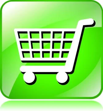 Green cart icon Stock Illustration