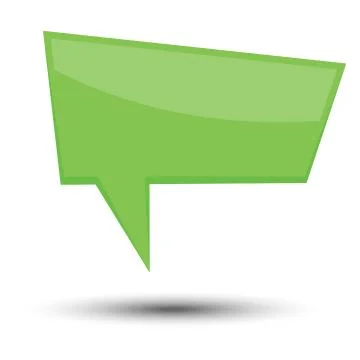 Green cartoon comic balloon speech bubble without phrases Stock Illustration