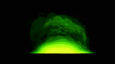 Green Cartoon explosion 2D FX Elements m... | Stock Video | Pond5