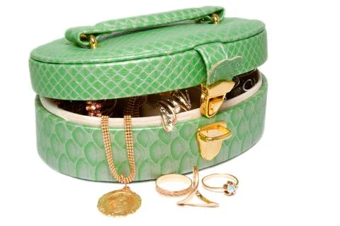 The green casket Stock Photos
