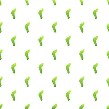 Green caterpillar elements forming seamless pattern on white Illustrazione stock