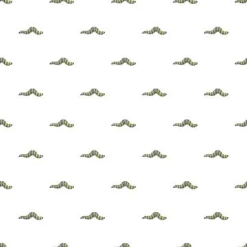 Green caterpillar insect pattern seamless repeating background Stock Illustration