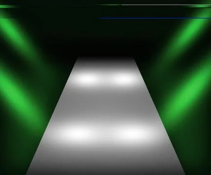 Green catwalk background Illustration