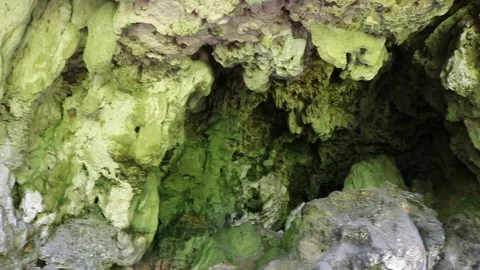 Green cave Stock Footage 93885522