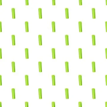 Green celery sticks repeating pattern on white background Stock Illustration