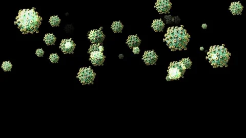 Green Cells particles Stock Footage 72129139