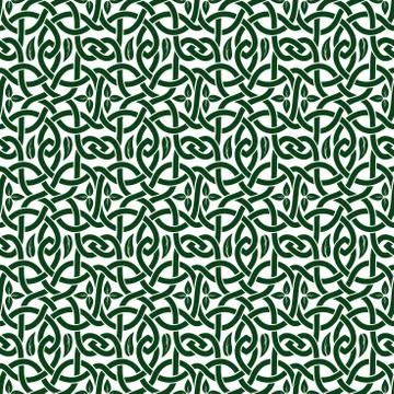 Green celtic pattern Stock Illustration