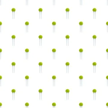 Green ceramic capacitors repeating pattern on white background イラスト素材