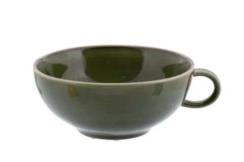 Green ceramic cup Stock Photos