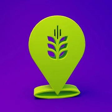 Green Cereals set with rice, wheat, corn, oats, rye, barley icon isolated o.. Stock Illustration