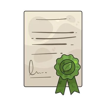 Green Certification illustration 스톡 일러스트