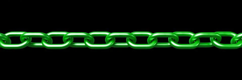Green chain 3d model Illustrazione stock