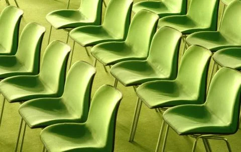 Green chairs Stock Photos