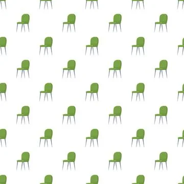 Green chairs seamless pattern background for furniture design Stock Illustration