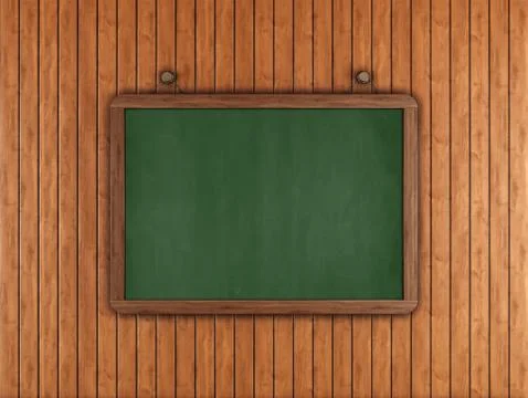 Green chalkboard Stock Illustration